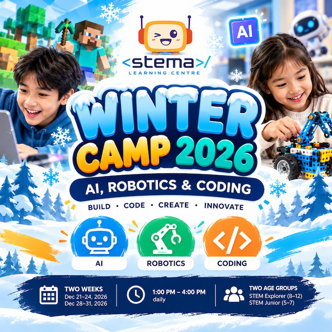 Ai, robotics, coding winter camp 2026-STEMA Learning
